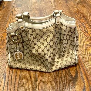 Gucci Tan  and Cream purse